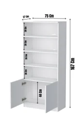 Erdel Kitab Rəfi - Ağ - 6