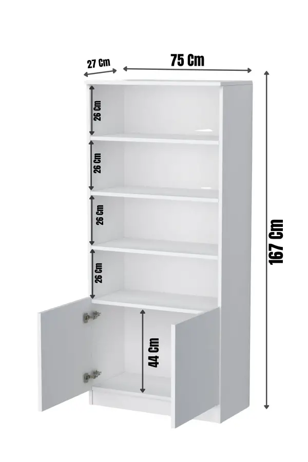 Erdel Kitab Rəfi - Ağ - 6