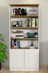 Erdel Kitab Rəfi - Ağ/Meşə - Decoroom Collection (1)