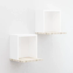 Erguvan Divar Rəfi - Ağ/Meşə - Decoroom Collection (1)