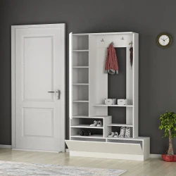 Esila Asılqanlı Dəhliz Dolabı - Ağ - 2