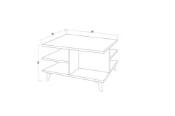 Esmob Jurnal Masası - Meşə/Ağ - 4