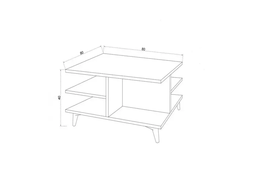 Esmob Jurnal Masası - Meşə/Ağ - 4