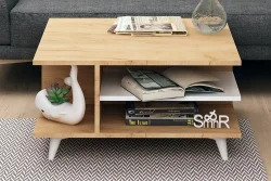 Esmob Jurnal Masası - Meşə/Ağ - Decoroom Collection (1)
