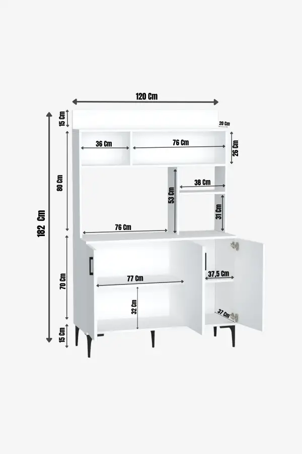 Espresso Mətbəx Dolabı - Meşə/Ağ - 7