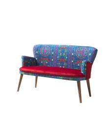 Etnik İki Yerli Divan Mavi-Kırmızı - Vistaso Concept (1)