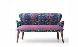 Etnik İki Yerli Divan Mor-Mavi - Vistaso Concept