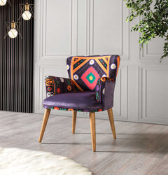 Etnik Kreslo Argın Mor-Pembe - Vistaso Concept