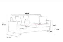 Eva Serisi İkiyerli Divan Krem - 8