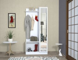 Eveli Güzgülü Dəhliz Dolabı - Ağ - Modev