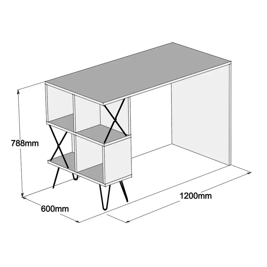 Extra Çalışma Masası - Cəviz - 3