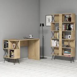 Extra Çalışma Masası və Kitab Rəfi Dəsti - Meşə 