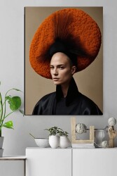 Face Tule Vail Head Piece Kanvas Tablo - Markaev