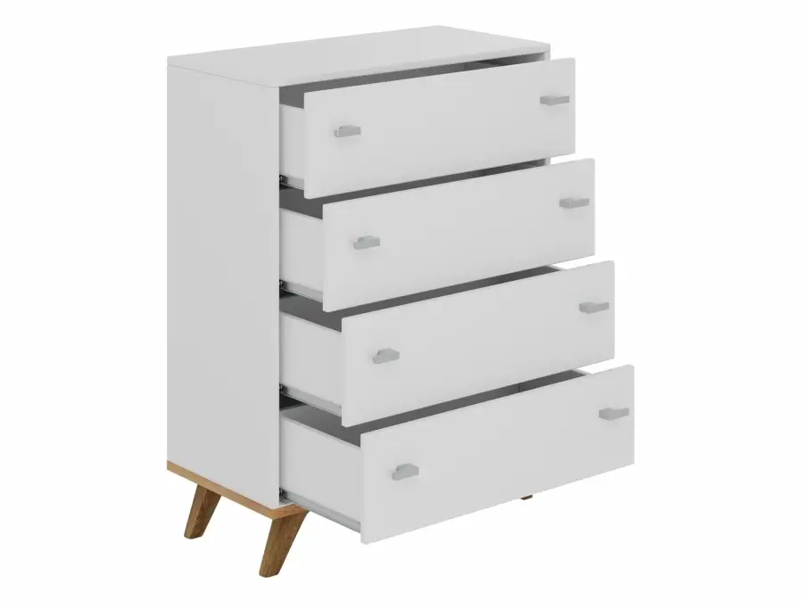 Falco 4 Siyirtməli Komod - Ağ - 4