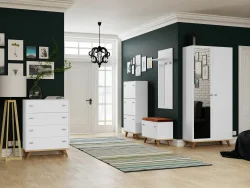 Falco 4 Siyirtməli Komod - Ağ - Decoroom Collection (1)