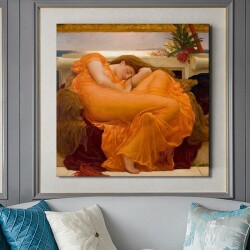 Famous Painting Flaming Kvadrat Kətan Tablo TB1384 - 1