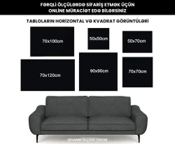 Famous Painting Flaming Kvadrat Kətan Tablo TB1384 - 3