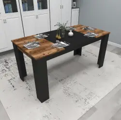 Farelle Yemək Masası - Cəviz/Qara - Modev (1)