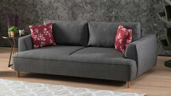 Felix Ektra Soft Üçyerli Divan Koyu Gri - Evdebiz