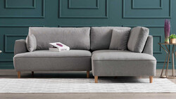 Felix Extra Soft Künc Divan Açık Gri Sağ - Evdebiz (1)