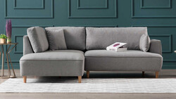 Felix Extra Soft Künc Divan Açık Gri Sol - Evdebiz (1)