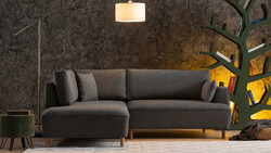 Felix Extra Soft Künc Divan Koyu Gri Sol - Evdebiz (1)