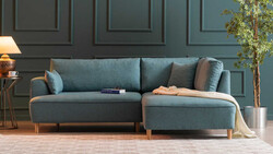 Felix Extra Soft Künc Divan Turkuaz Sağ - Evdebiz (1)