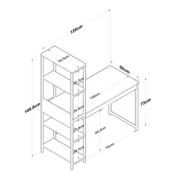 Felix Makiyaj Masası - Meşə/Qara - Ravilla (1)