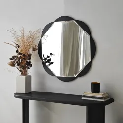 Fiore Nero Yuvarlaq Güzgü No 2 - Qara - Neohome (1)