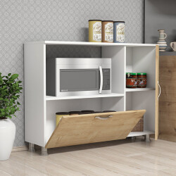 Flora Çox Məqsədli Dolab - Ağ/Meşe - Modev (1)