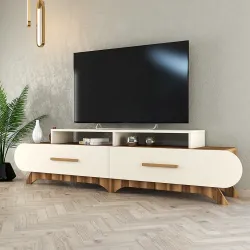Flora Tv Stend - Cəviz/Krem - 3