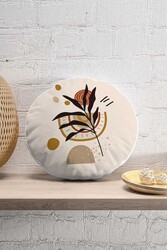 Floral 4'lü Yuvarlak Yastıq Yastıq Üzü 66 - 5