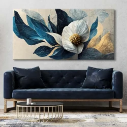 Flower Many Leaves Kətan Tablo TB1774 - 1