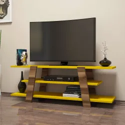 Flower Tv Stend - Cəviz/Sarı 