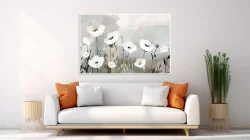 Flowers Leaves Kətan Tablo TB2074 - 4