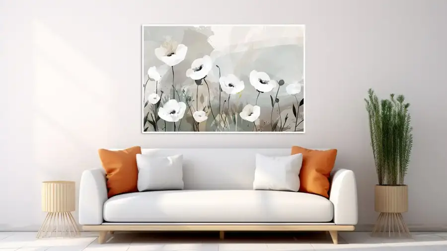 Flowers Leaves Kətan Tablo TB2074 - 4