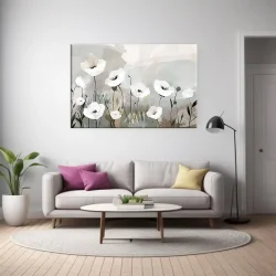 Flowers Leaves Kətan Tablo TB2074 - 1