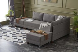 Fly Yataqlı Açılan Künc Divan Kahve Sağ - Evdebiz (1)