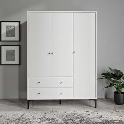 Focus 3 Qapılı Dolab - Ağ - Venatto