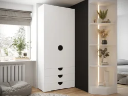 Fogan 2 Qapılı Dolab - Ağ/Qara 