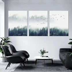 Foggy Forest 3'lü Set Kətan Tablo TB1778S3 - 2