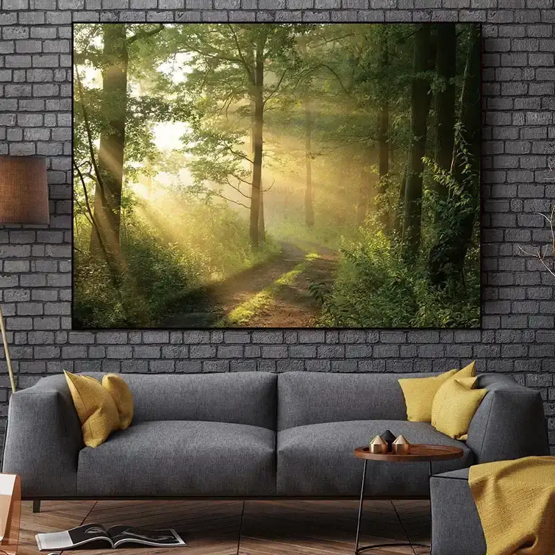 Forest and Sunset View Kətan Tablo TB1355 - 2