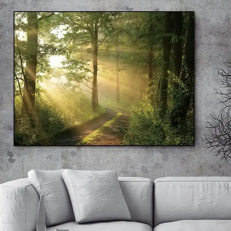Forest and Sunset View Kətan Tablo TB1355 - 1
