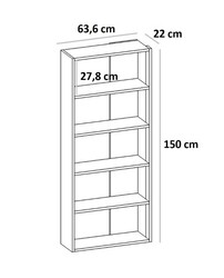 Forest Kitab Rəfi - Cəviz - 7