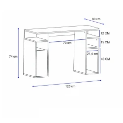 Forte Çalışma Masası - Cəviz - 6
