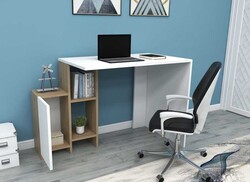 Freddy Çalışma Masası - Ağ/Meşe - Modev (1)