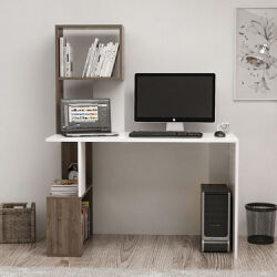 Frido Çalışma Masası - Ağ/Cəviz - Modev (1)