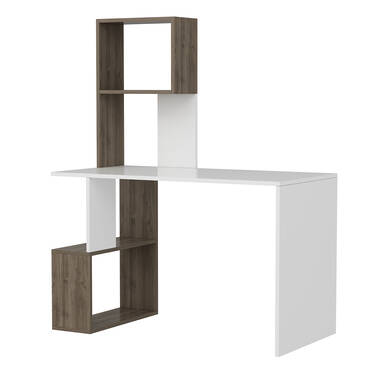 Frido Çalışma Masası - Ağ/Cəviz - 5