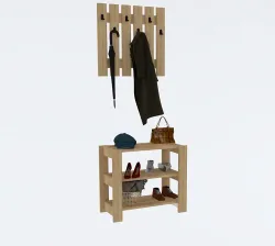 Friends Asılqanlı Dəhliz Dolabı - Meşə - Decoroom Collection (1)