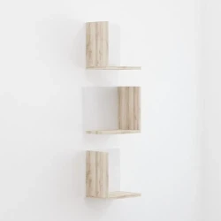 Fulya Divar Rəfi - Ağ/Meşə - Decoroom Collection (1)